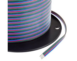 Cable paralelo 4 hilos para tira led RGB, Rollo de 305mts x 0,56€/mt